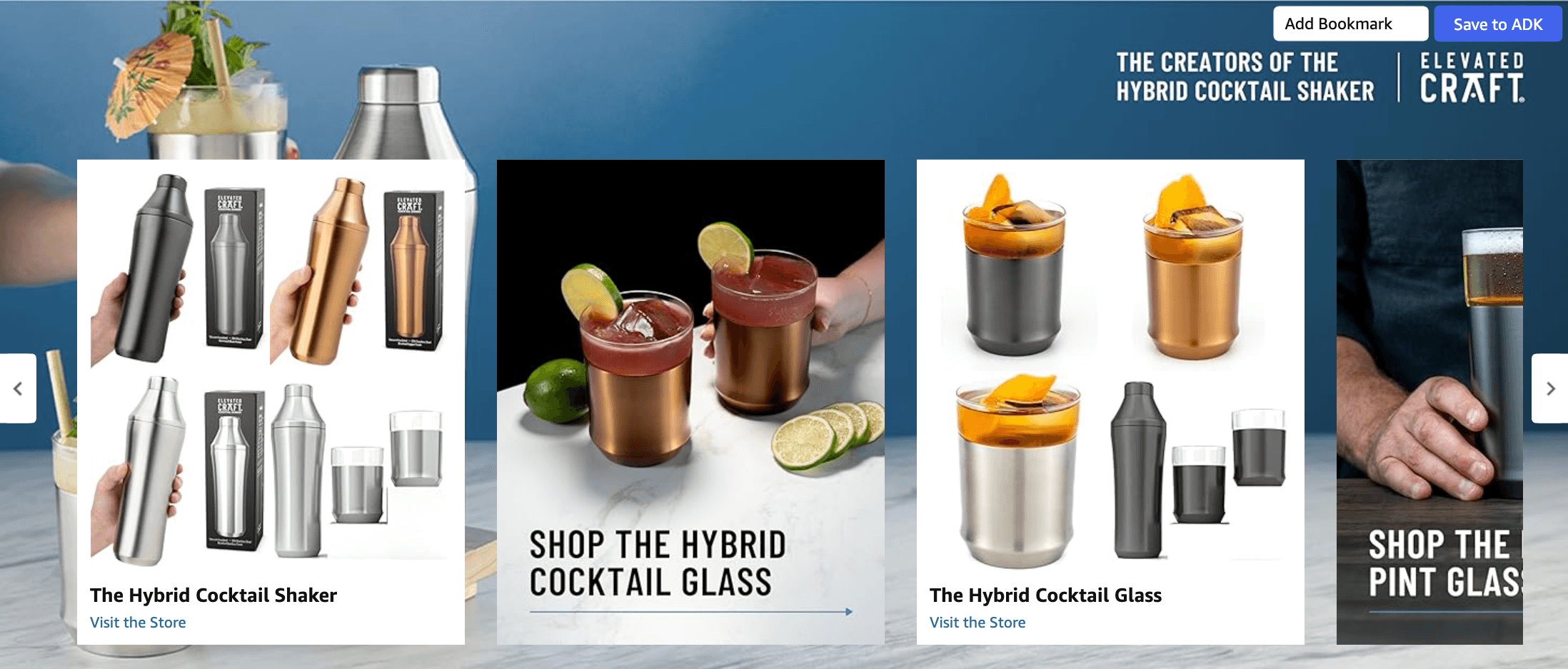 Brand Story for Amazon.com: Elevated Craft Hybrid Cocktail Shaker