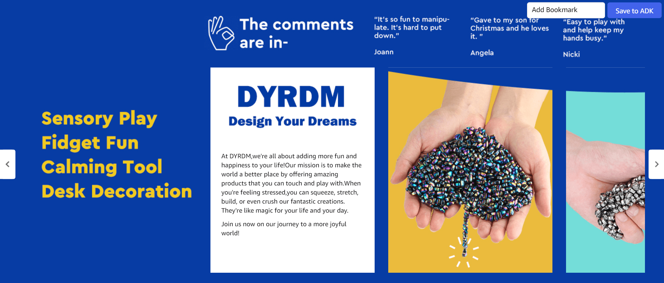 Brand Story for Amazon.com: DYRDM Magnetic Fidget Sphere 12 Pcs