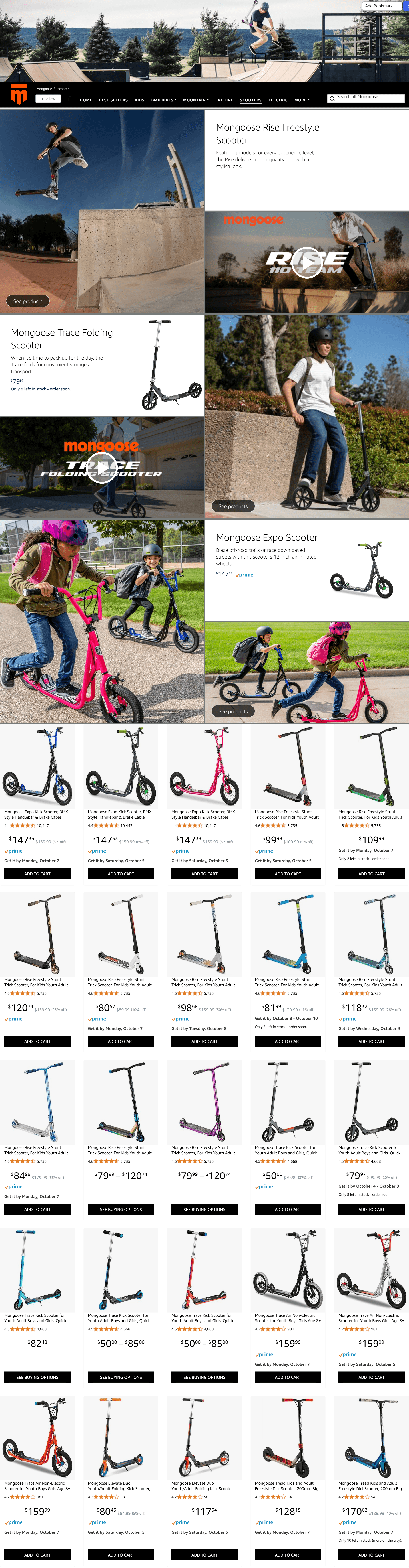 Brand Store for Amazon.com: Mongoose: Scooters
