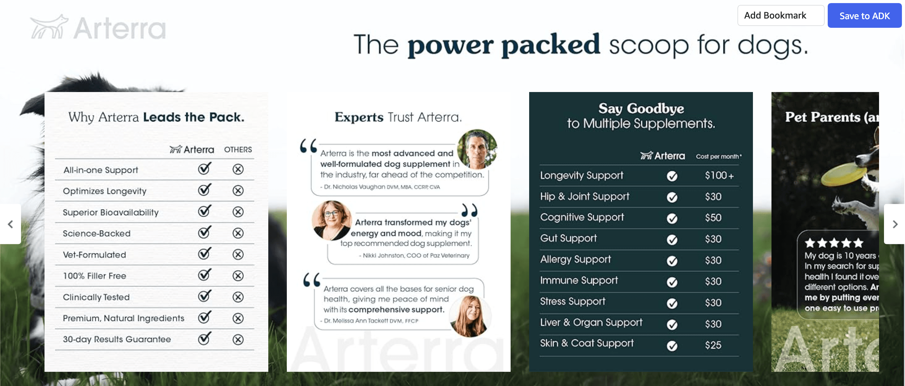 Brand Story for Amazon.com : All-in-One Dog Supplement for Advanced Wellness & Longevity