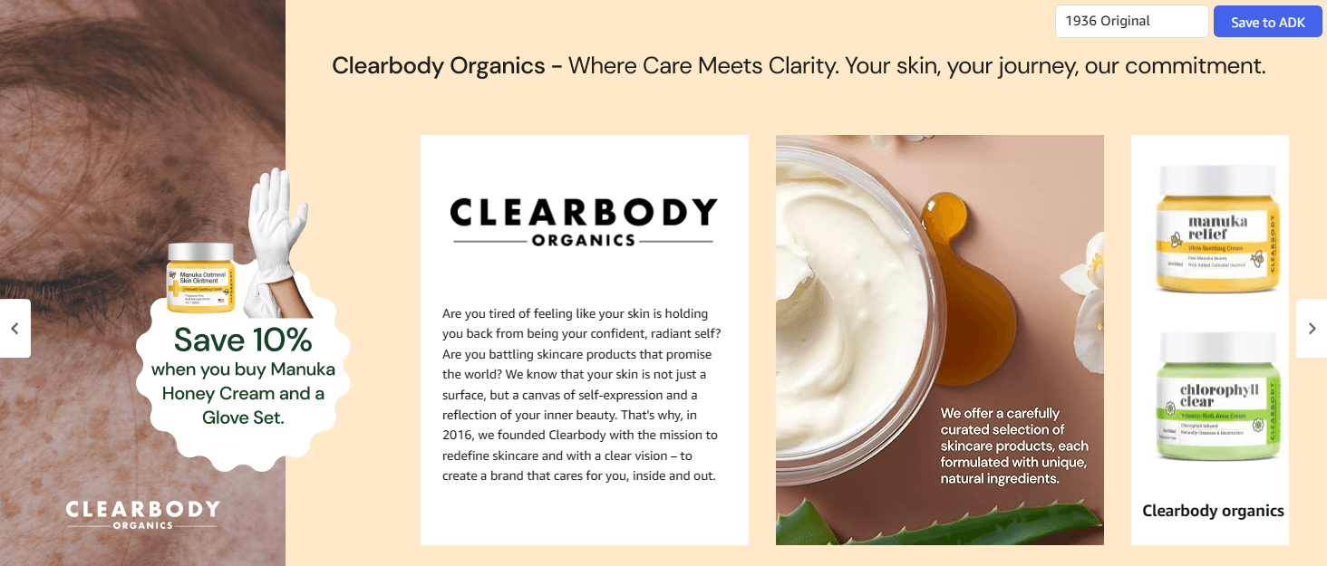 Brand Story for Amazon.com: Clearbody Organics