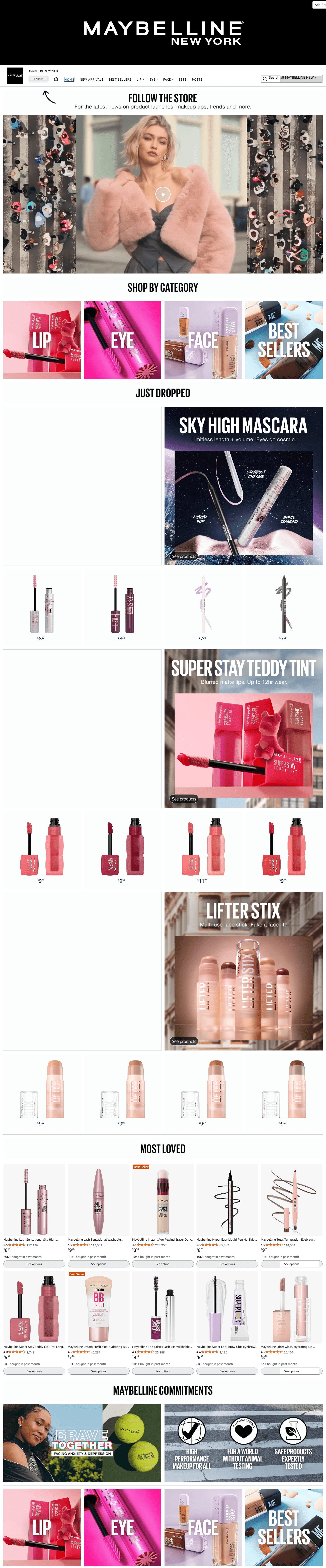 Brand Store for Amazon.com: MAYBELLINE NEW YORK