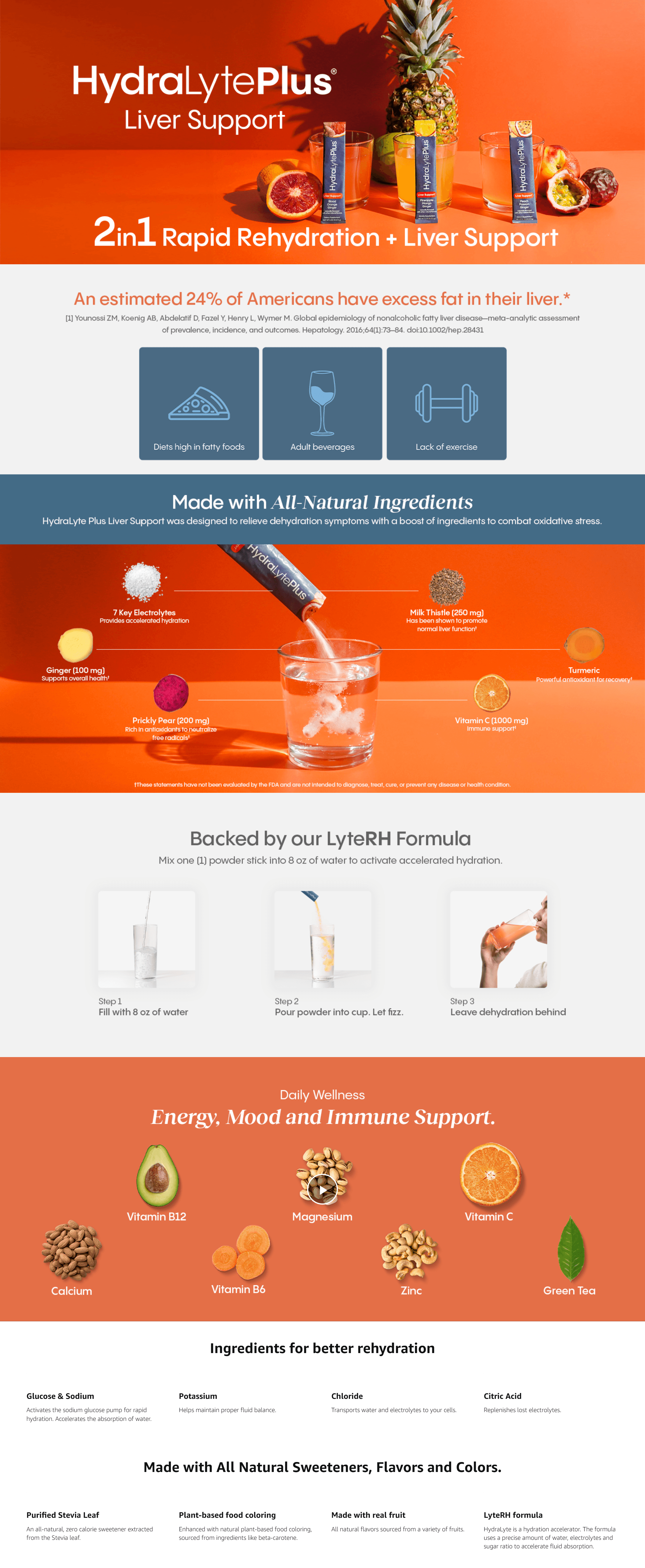 Premium A+ Content for Amazon.com: Hydralyte Liver Support + Electrolyte Mix with Milk Thistle