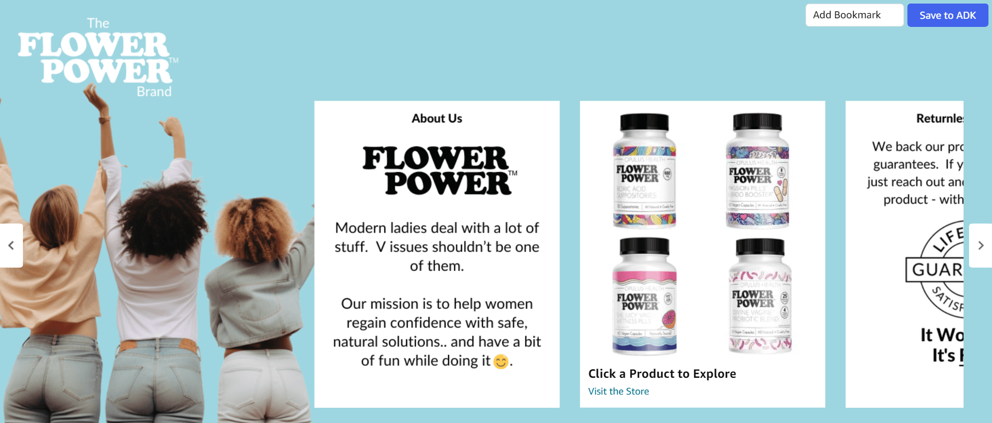 Brand Story for Amazon.com : Flower Power She Juicy Vaginal Moisturizer