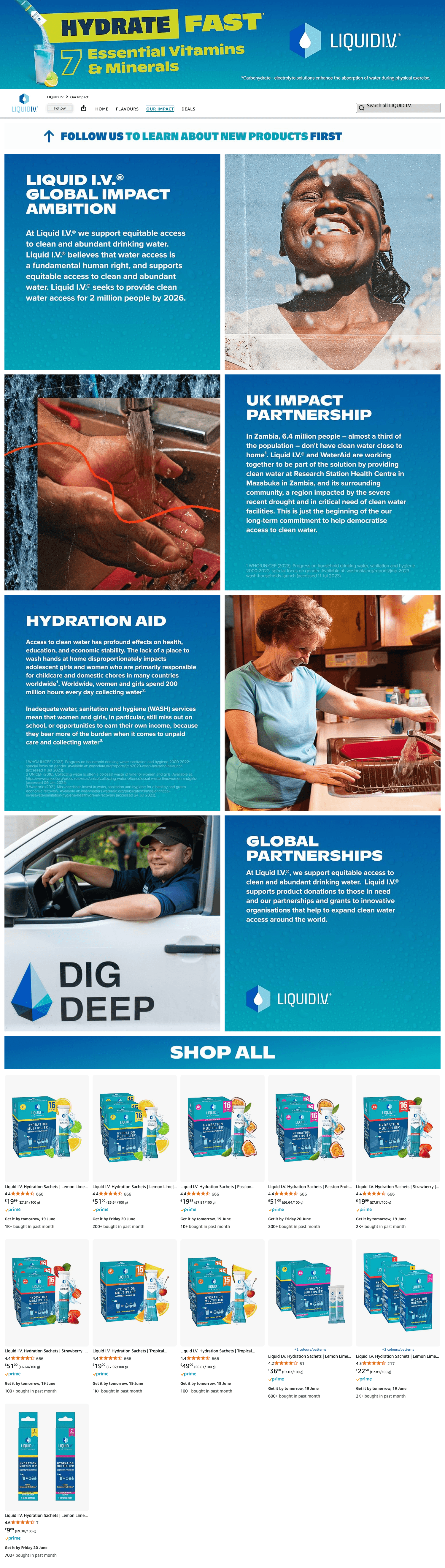Brand Store for Amazon.co.uk: LIQUID I.V.: Our Impact