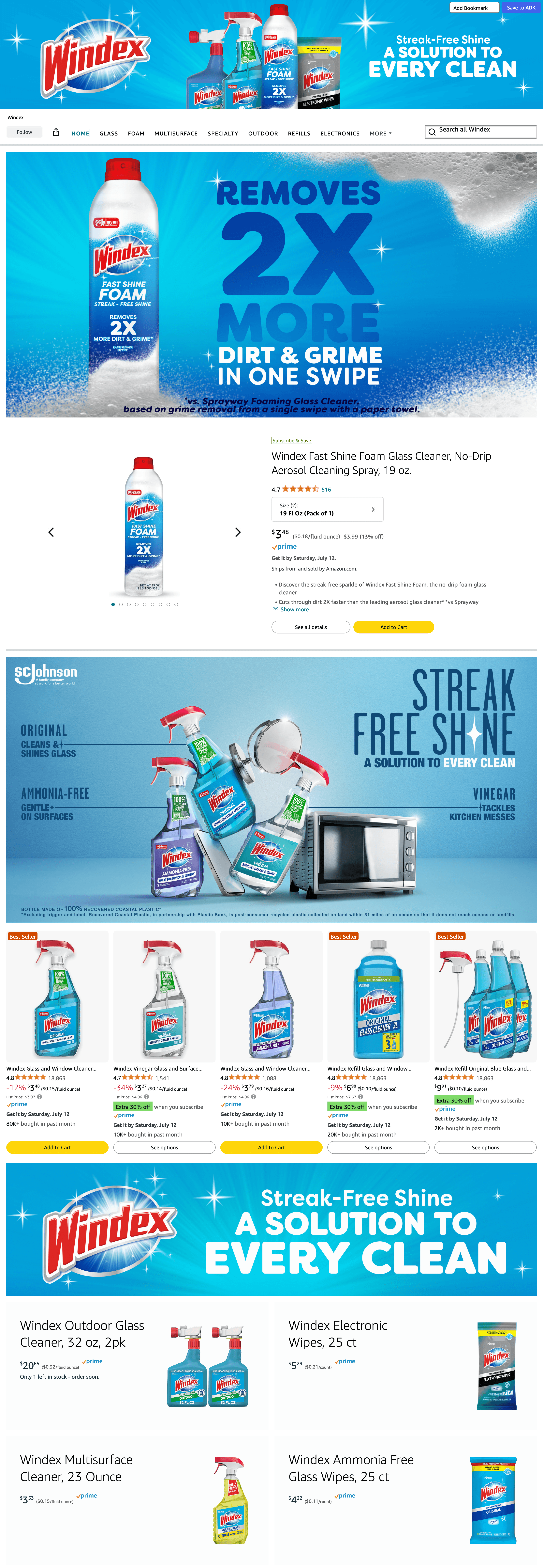Brand Store for Amazon.com: Windex