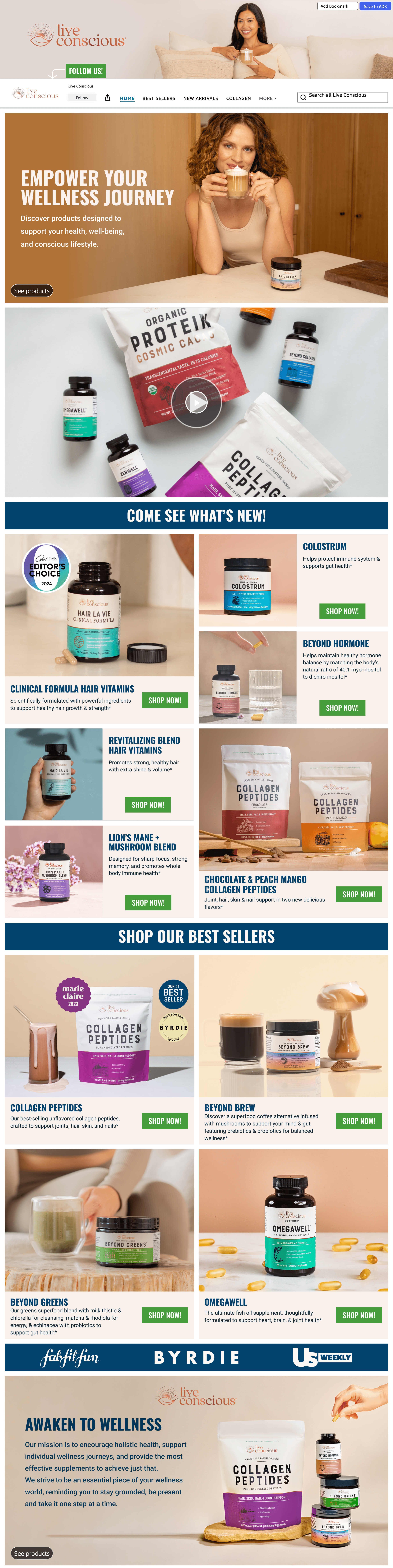Brand Store for Amazon.com: Live Conscious