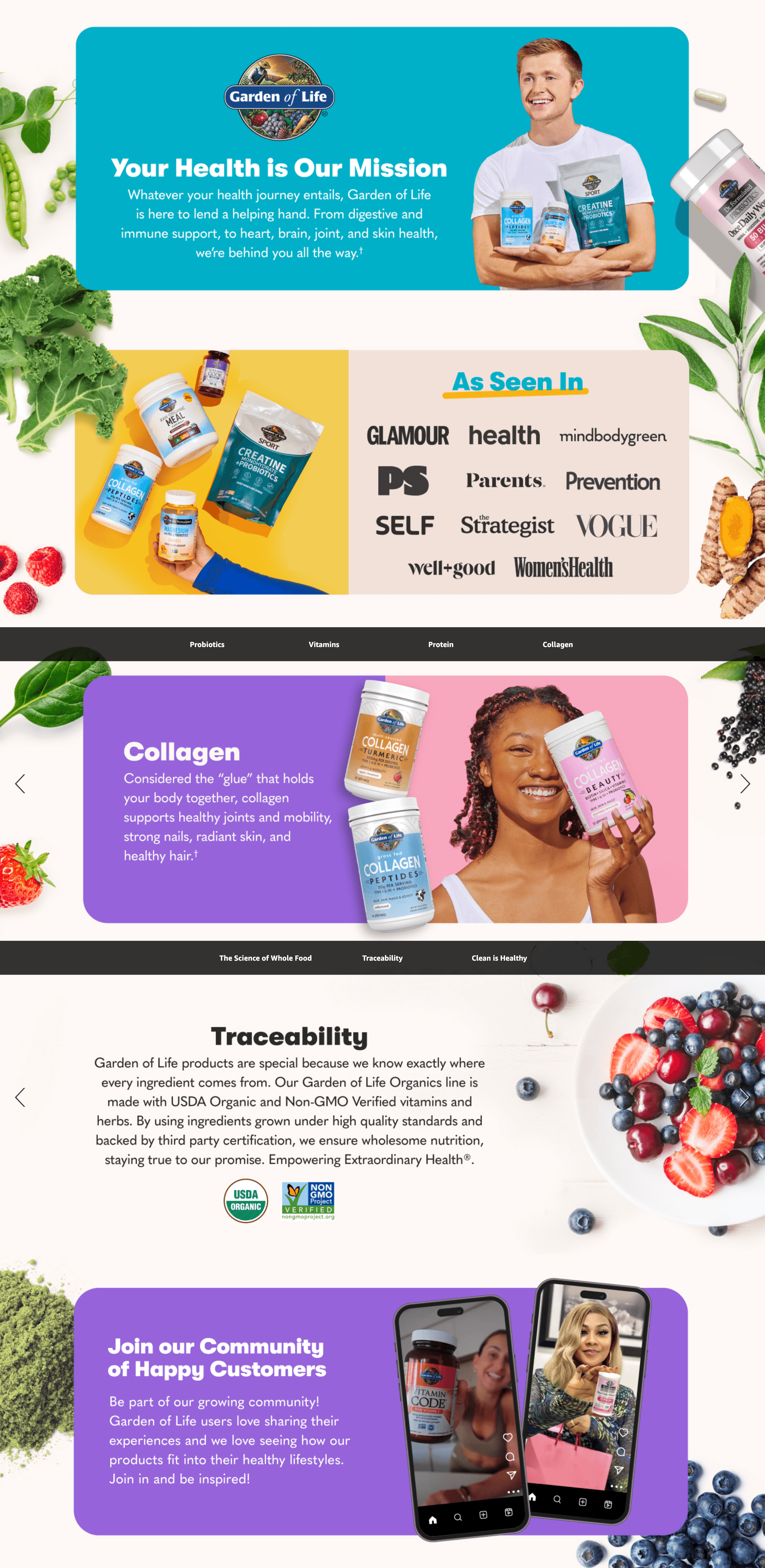 Premium A+ Content for Amazon.com: Garden of Life Organics Organic Multivitamin for Women