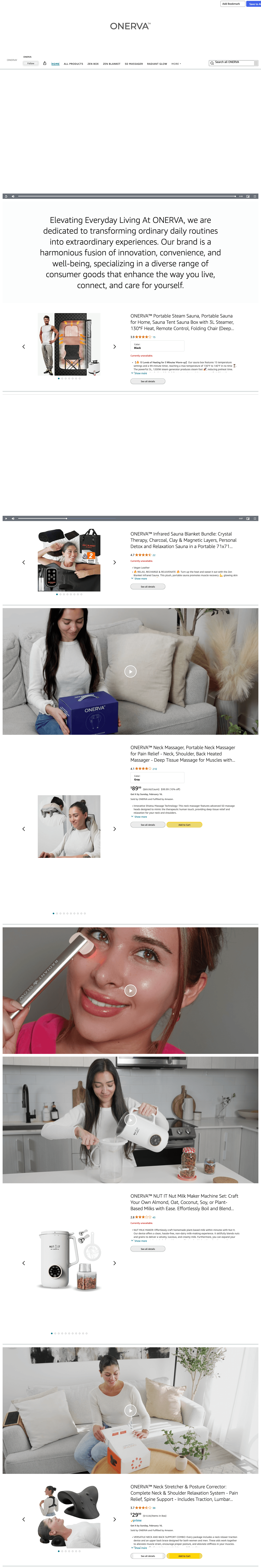 Brand Store for Amazon.com: ONERVA