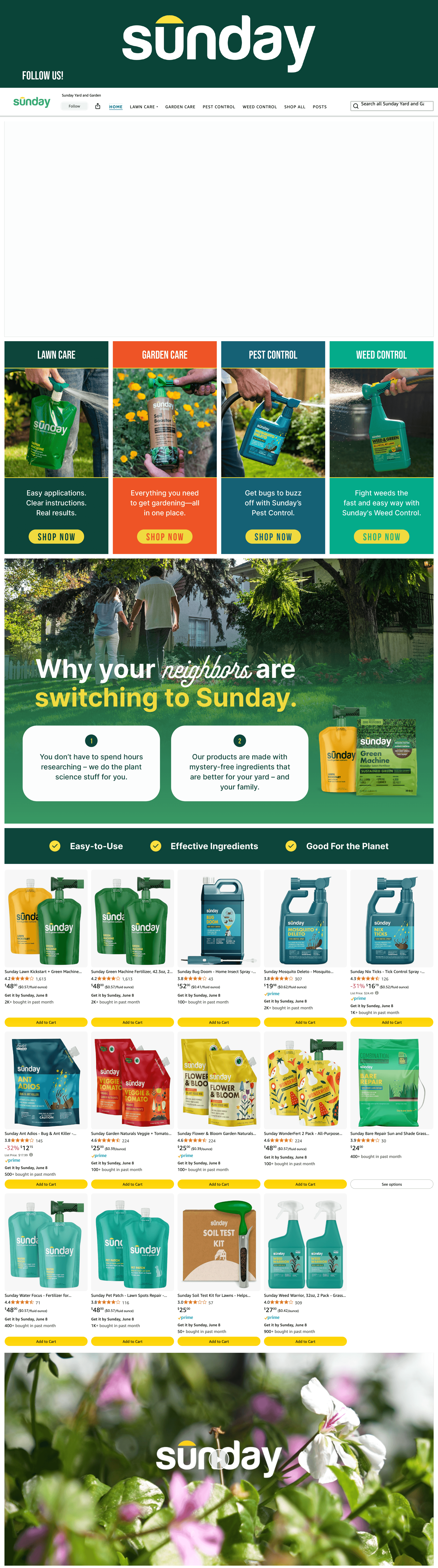 Brand Store for Amazon.com: Sunday Yard and Garden