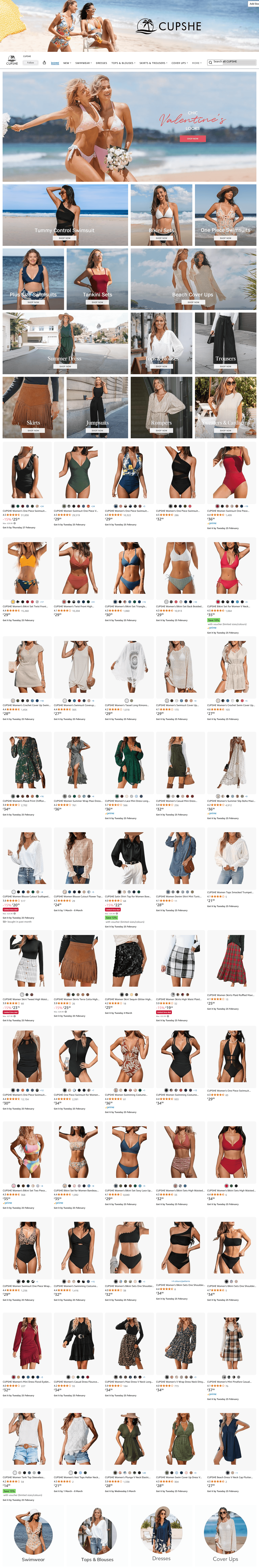 Brand Store for Amazon.co.uk: CUPSHE