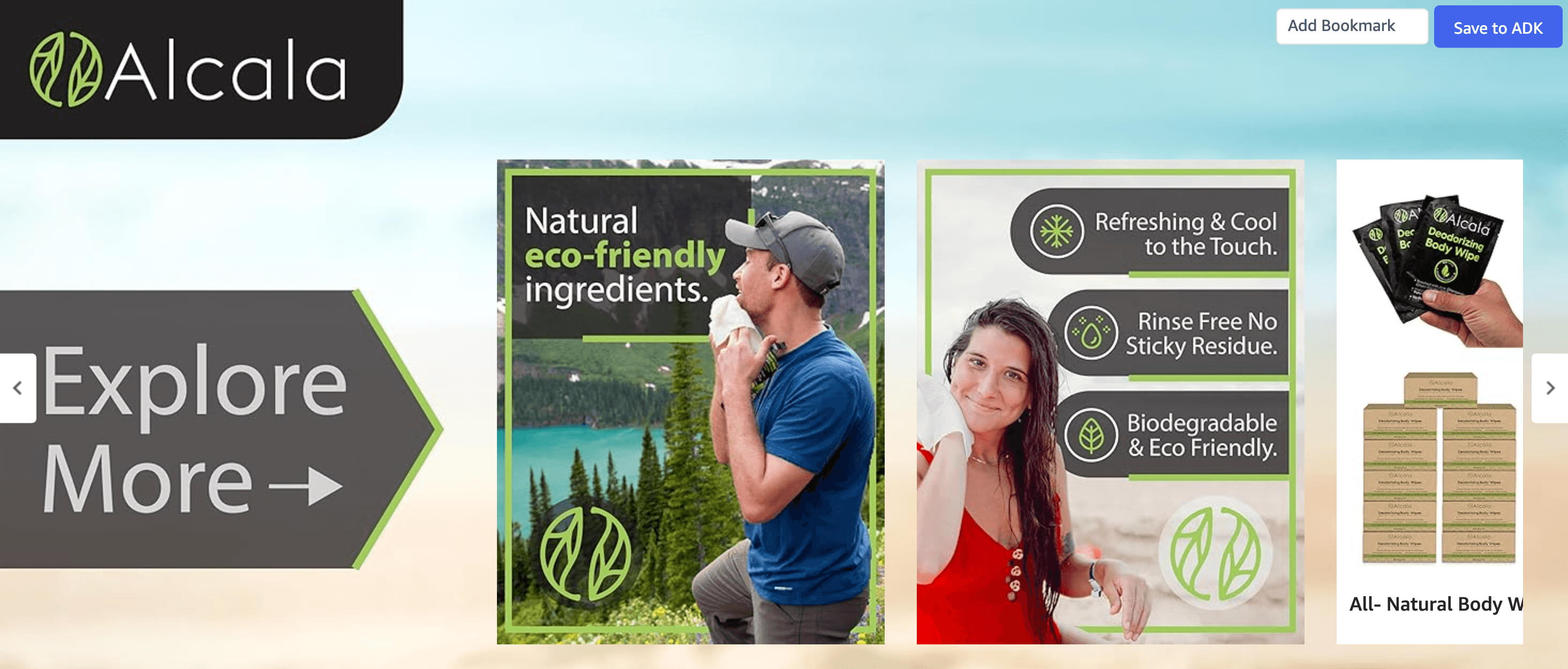 Brand Story for Amazon.com: Alcala Deodorizing Body Wipes Individual Shower Wipes 100% Pure…
