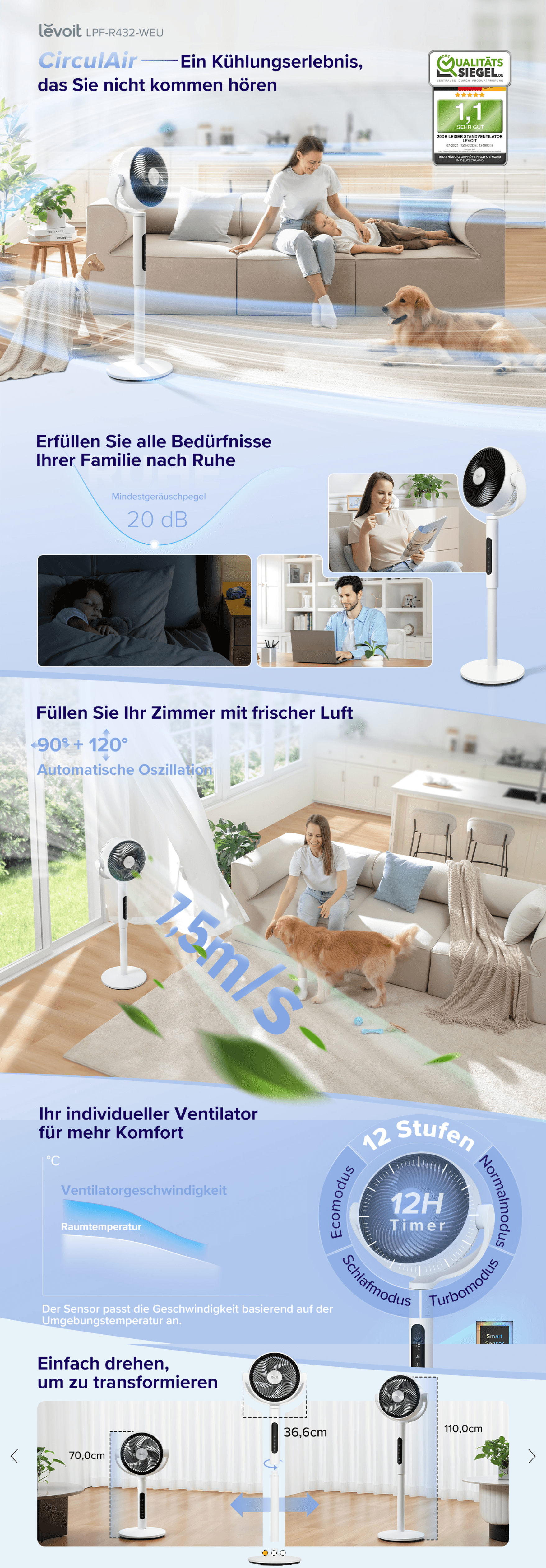 Premium A+ Content for Levoit 20dB Standventilator Leise