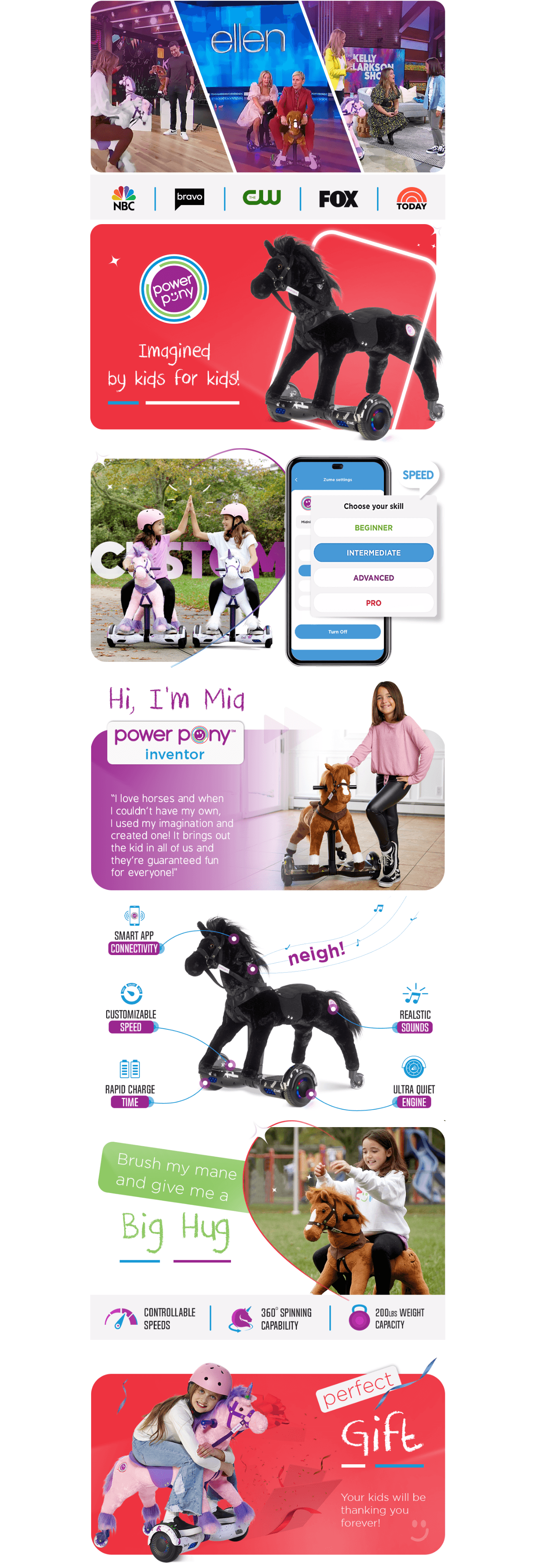 Premium A+ Content for Amazon.com: Power Pony Hoverboard Horse for Girls and Boys