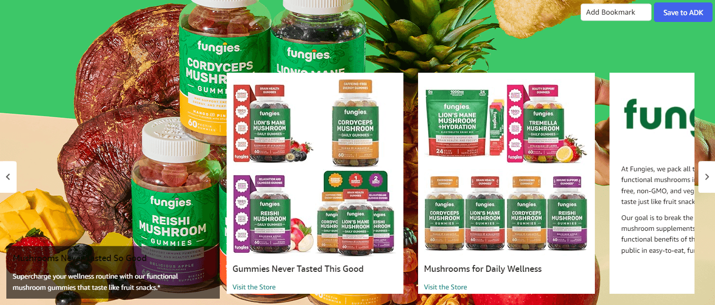 Brand Story for Amazon.com: Fungies Lion's Mane Mushroom Gummies