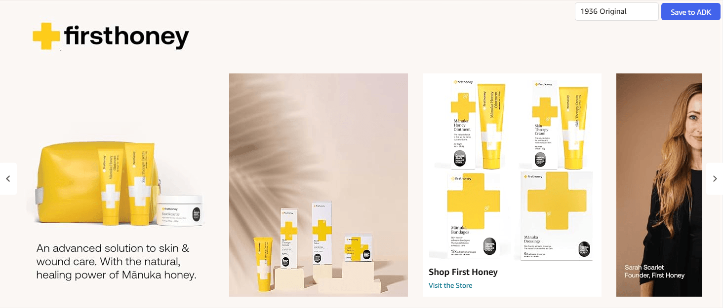 Brand Story for Amazon.com: First Honey® Manuka Honey Cream for Dry & Itchy Skin