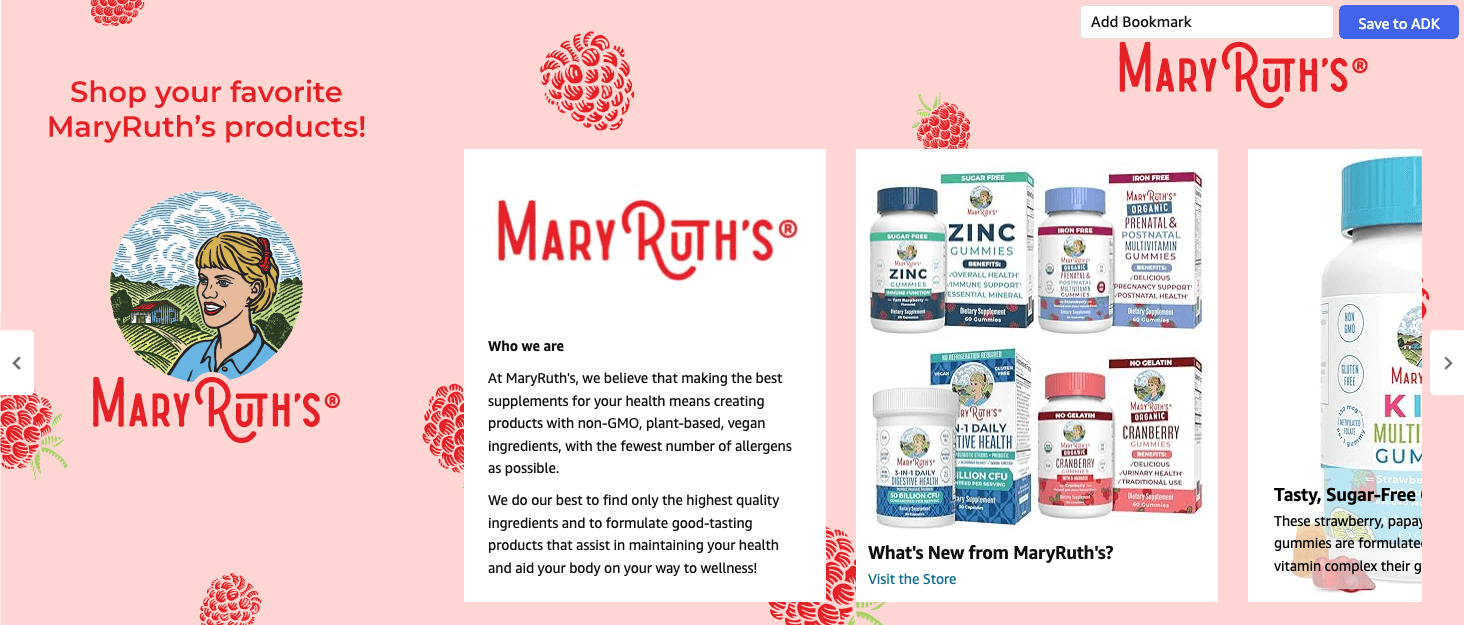 Brand Story for Amazon.com: MaryRuth Organics Multivitamin Multimineral for Women Men & Kids