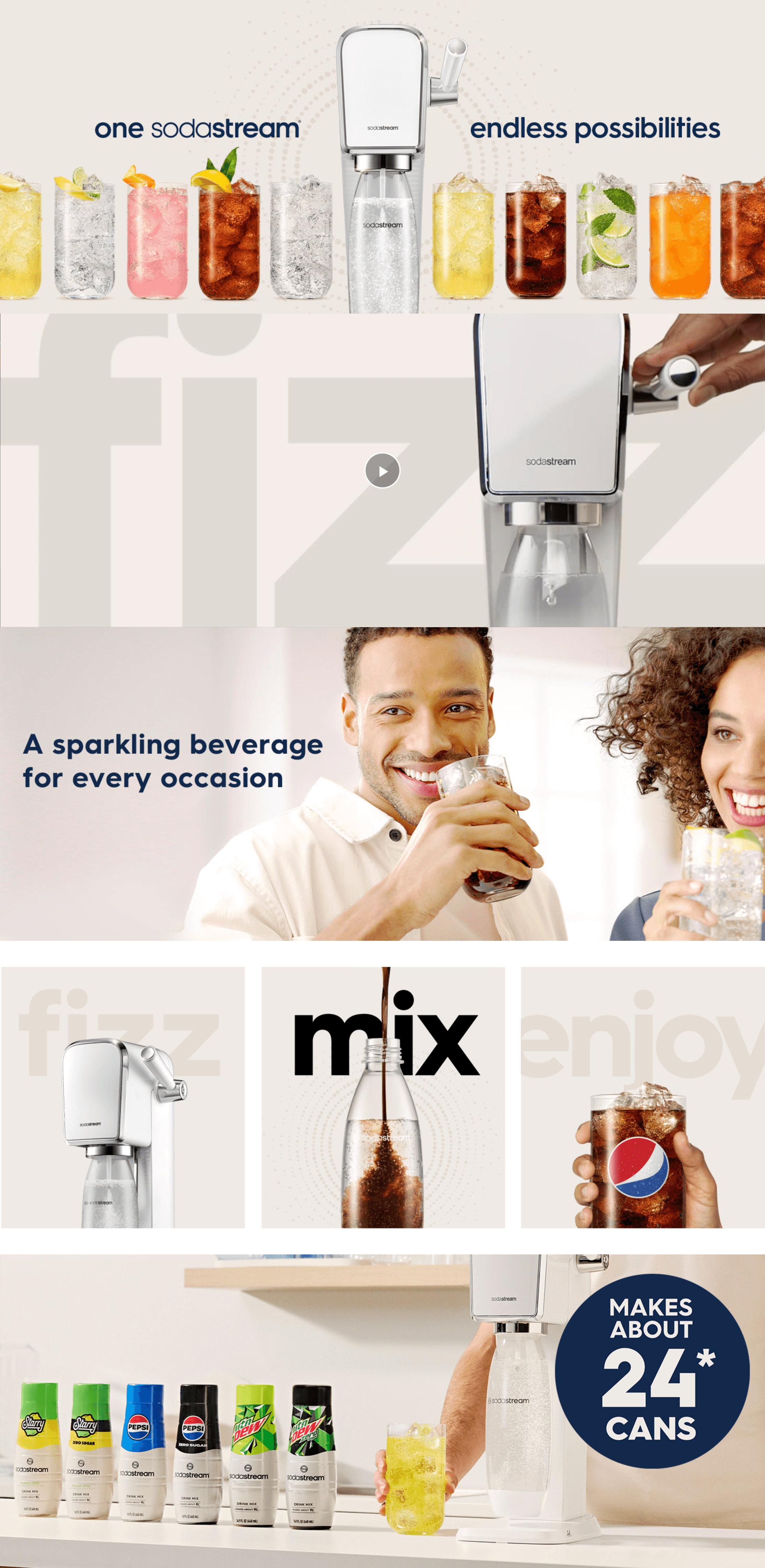 Premium A+ Content for Amazon.com : SodaStream® Pepsi® Beverage Mix (440ml