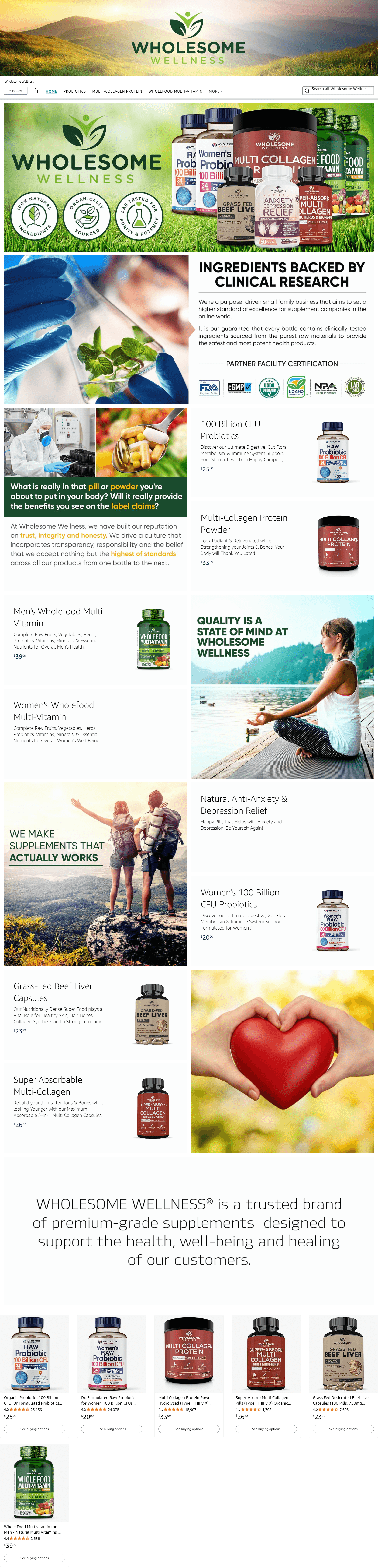 Brand Store for Amazon.com: Wholesome Wellness