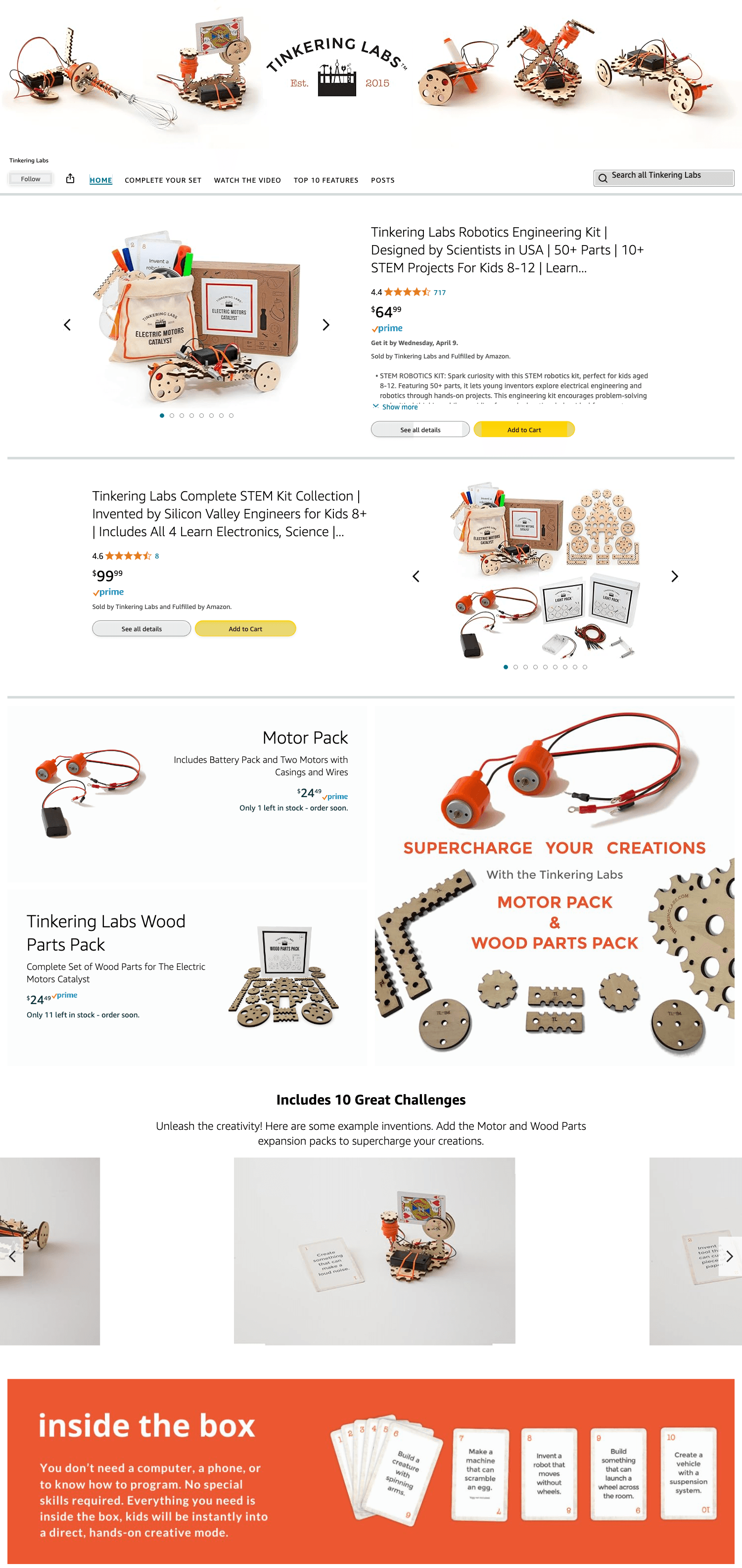Brand Store for Amazon.com: Tinkering Labs