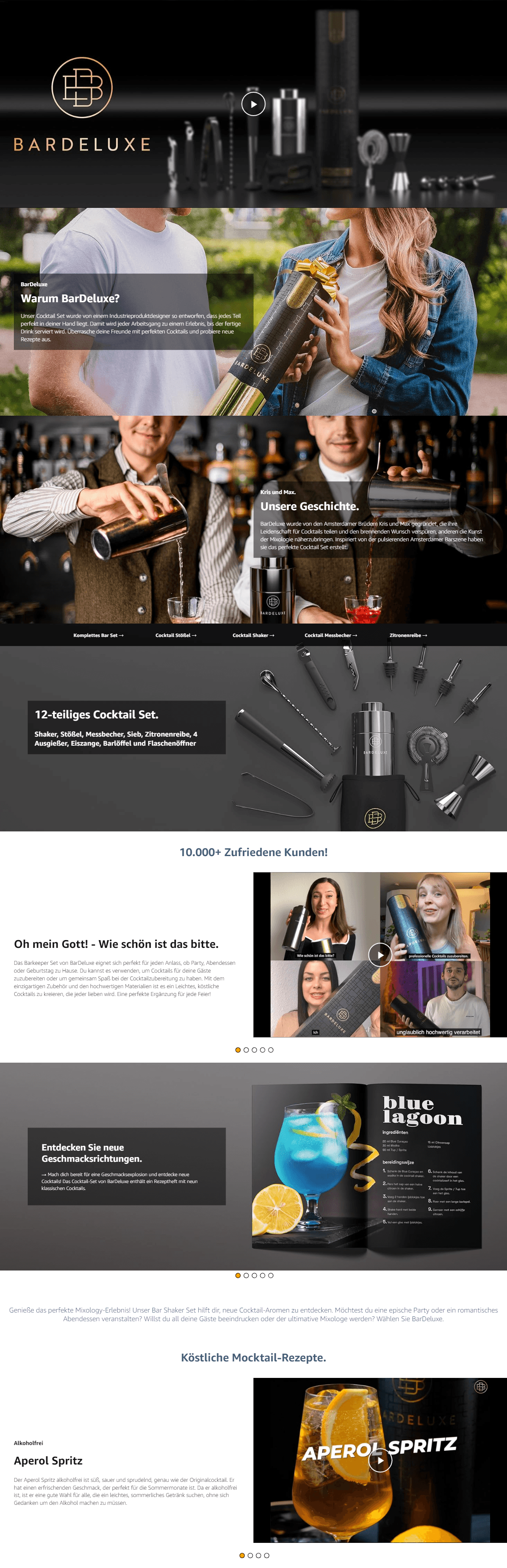 Premium A+ Content for BarDeluxe® 12-teiliges Cocktail Set