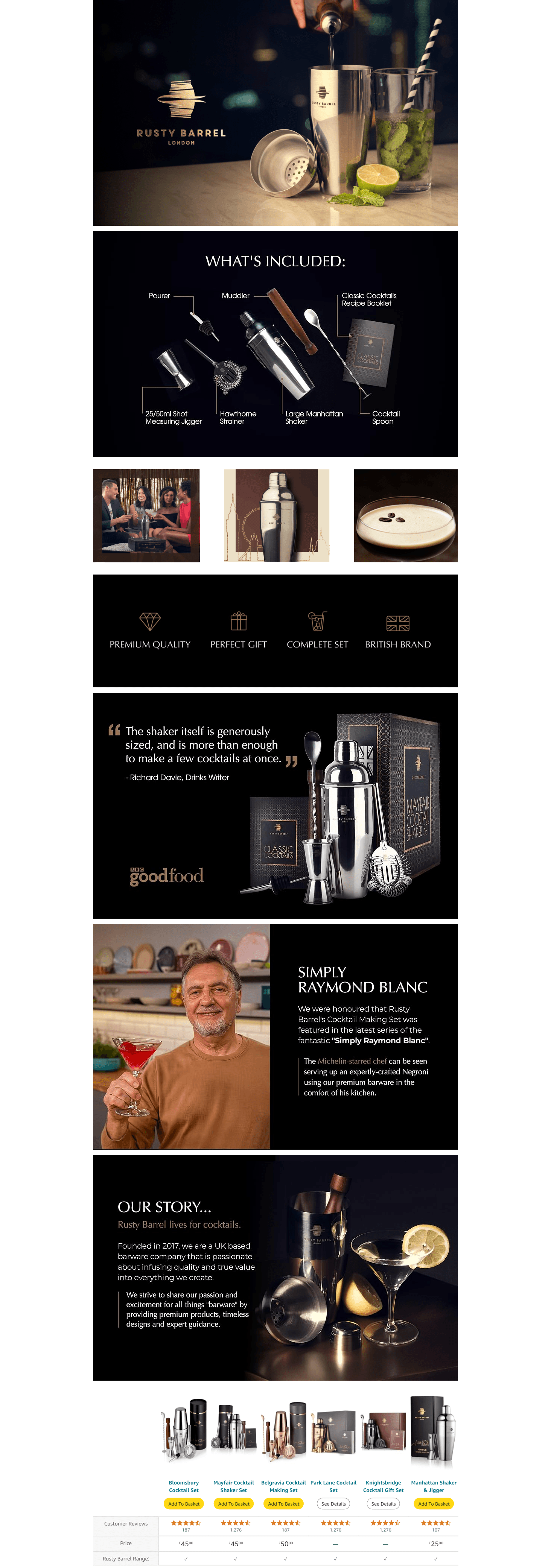 Premium A+ Content for Rusty Barrel Cocktail Making Kit