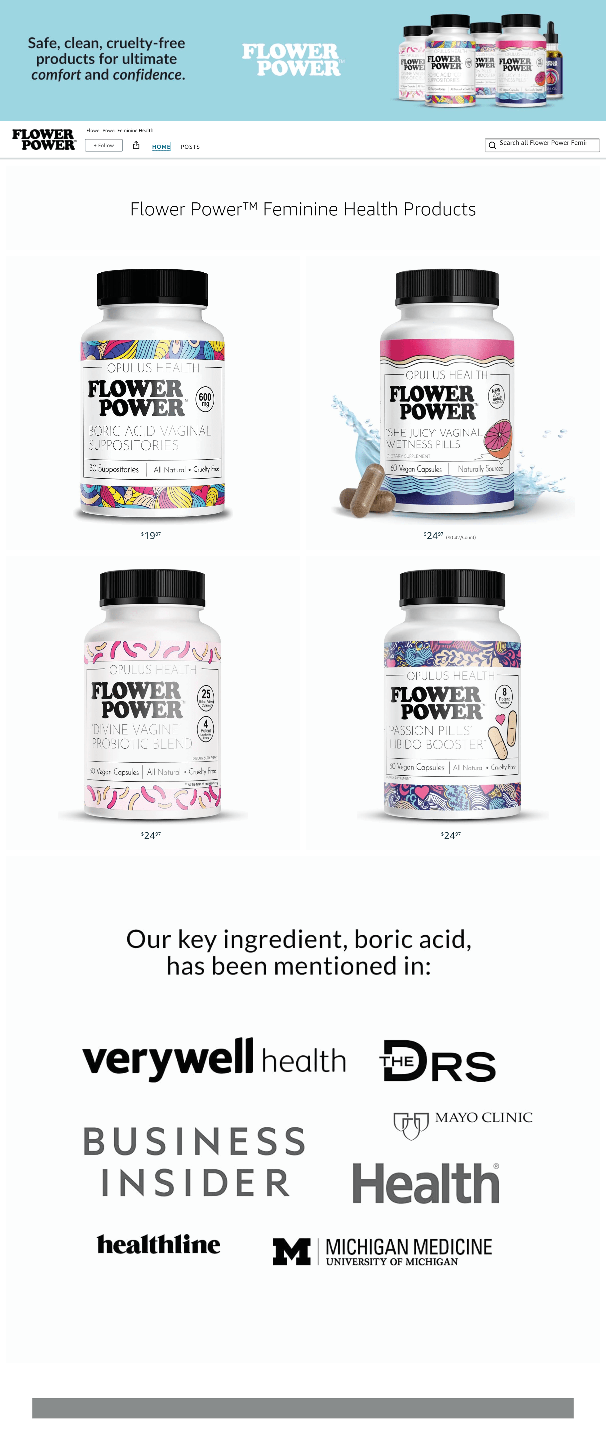 Brand Store for Amazon.com: Flower Power Feminine Health