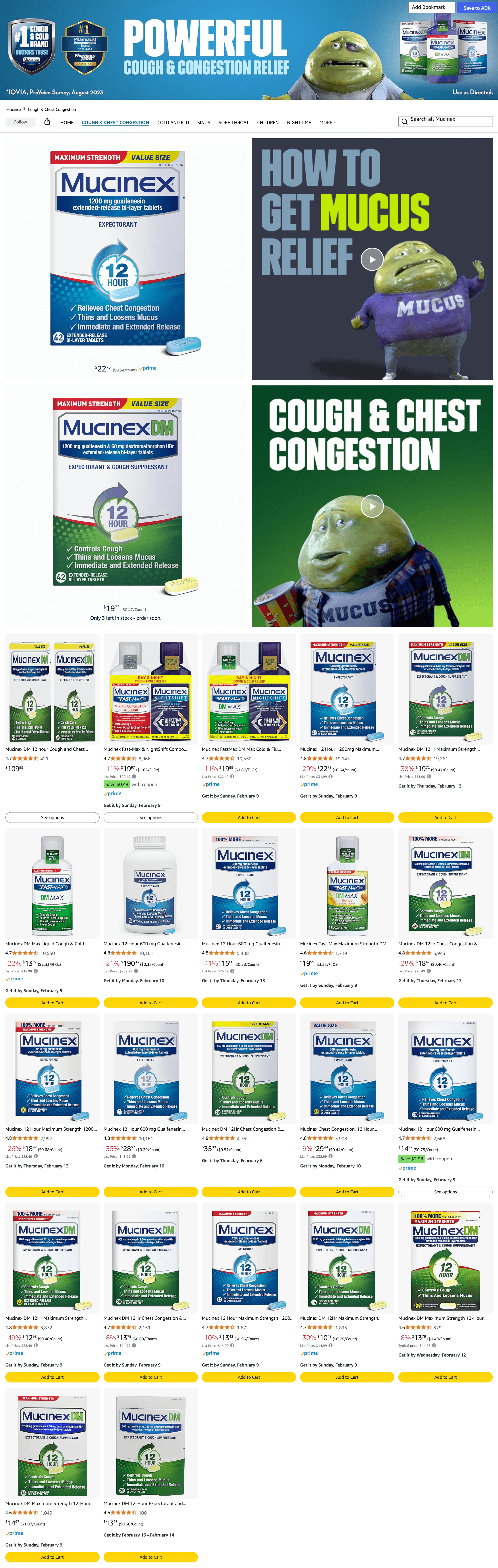 Brand Store for Amazon.com: Mucinex: Cough & Chest Congestion