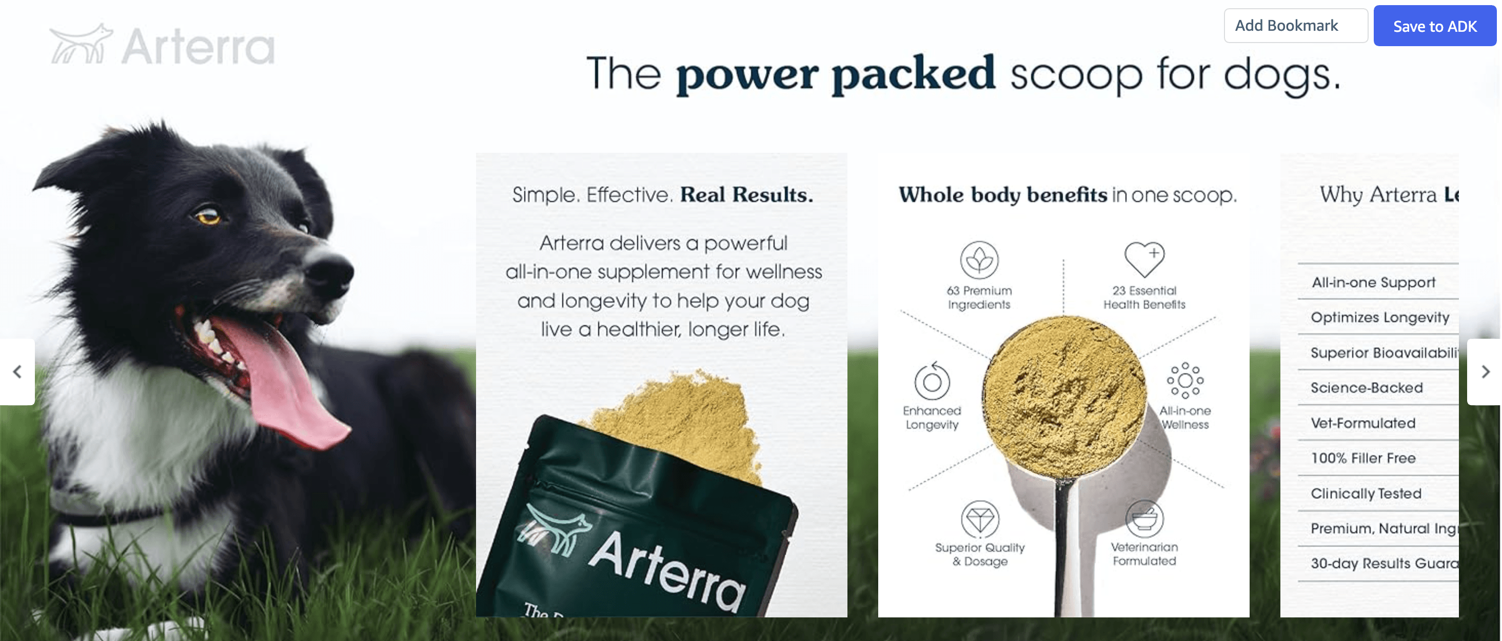 Brand Story for Amazon.com : All-in-One Dog Supplement for Advanced Wellness & Longevity