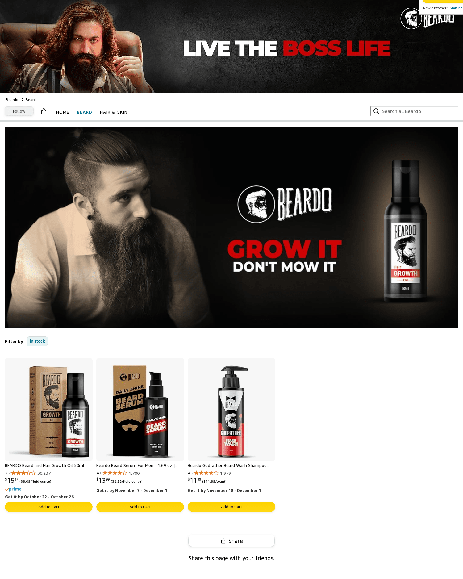 Brand Store for Beardo