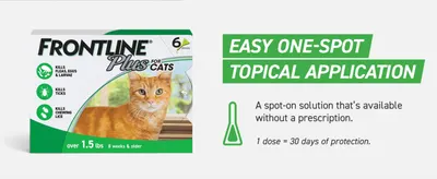 Shows how easy the topical application is and reassures shoppers that one dose covers a full month of protection.