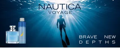 Sets the adventurous ocean mood of the fragrance line and shows the cologne and body spray to build brand appeal.