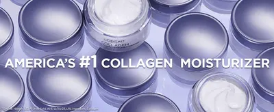 Builds trust by stating this is America's number one collagen moisturizer, with a sourced claim. Positions the brand as the top choice in its category.