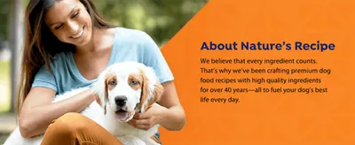 Builds trust by sharing the brand's 40-year commitment to crafting premium, high-quality dog food.