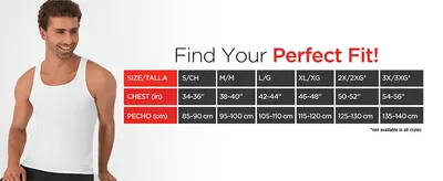 Gives a clear chest-size chart in inches and centimetres so shoppers can pick the right fit with confidence.