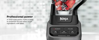 Reassures shoppers the 1000-watt motor can crush ice and tough ingredients with ease.