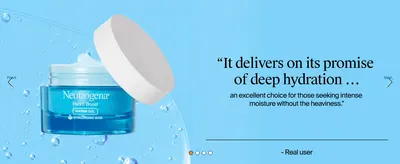 Shares a real user quote about deep, non-heavy hydration to build social proof and trust.
