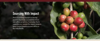 Reassures shoppers the coffee is sourced responsibly with community impact projects. Builds trust by showing the brand's commitment to the growing communities.