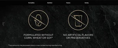 Reassures shoppers the food is free from common allergens, fillers and artificial additives. Highlights the absence of undesirable ingredients to build trust in the product's quality and safety.