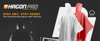 Highlights the poncho's core benefit of keeping the wearer dry and ready for emergencies.