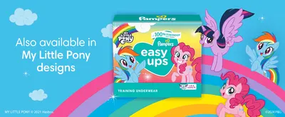 Shows shoppers that the training pants are also available in a My Little Pony design option.