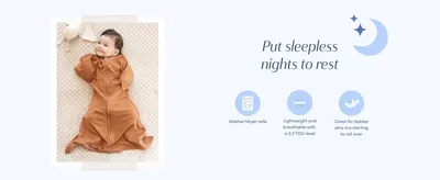 Highlights three practical benefits (washer/dryer safe, lightweight breathability, roll-over safety) to reassure parents the swaddle transition sack is easy and safe to use.
