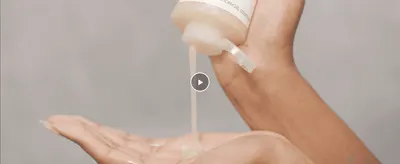 Invites shoppers to watch a short video showing the shampoo's texture and how it applies in the hand.
