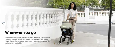 Positions the stroller as an easy companion for everyday errands and travel, emphasizing convenience wherever the parent goes.