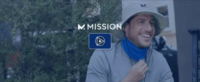 Uses a lifestyle video with the brand logo to build an emotional, active-lifestyle brand impression.
