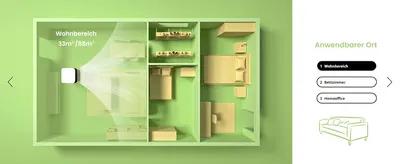 Quantifies how large a space the unit can cool to reassure shoppers it fits their room. Shows the unit is suited to multiple room types, letting shoppers picture it in their own space.