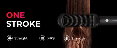 Tells shoppers the brush gives straight, silky, smooth hair in a single stroke.