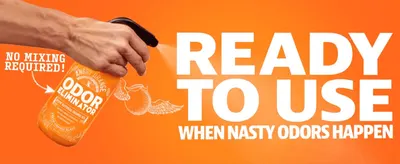 Tells shoppers the spray needs no mixing, so it is quick to use when an odor strikes.