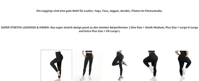 Shows the leggings suit many activities like running, yoga, dance and pilates, reassuring shoppers of versatility. Highlights the super-stretch fabric fitting most body shapes across size options.