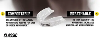 Highlights fit comfort and breathability while naming the Classic product line.